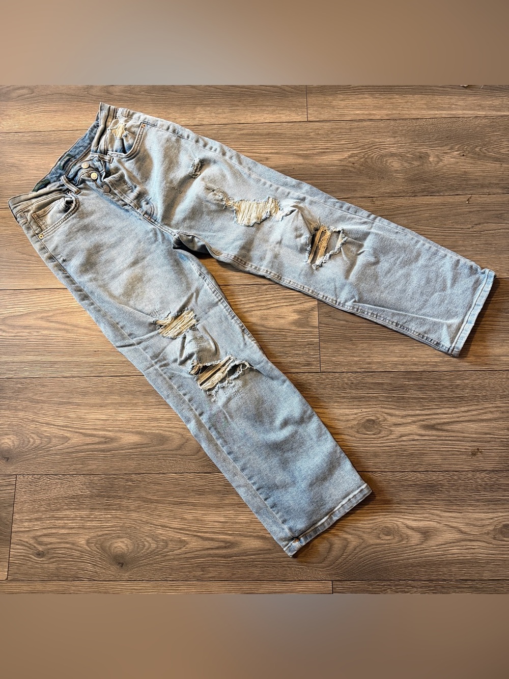 Wild Fable High Rise Light Blue Distressed Jeans